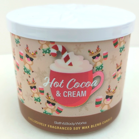 Bath & Body Works Other - Bath & Body Works Hot Cocoa & Cream 3-Wick 14.5oz. Jar Candle